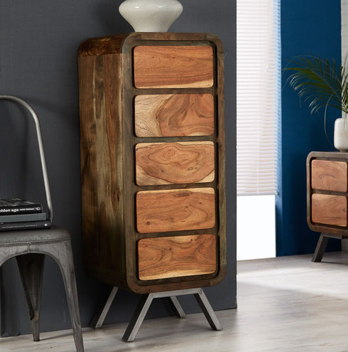 Aspen 5 Drawer Tall Chest by Indian Hub